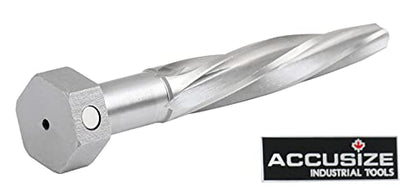 Accusize Industrial Tools 13/16 inch Bridge Reamer, Magnetic Hex Shank, Hss Spiral Flutes Aligning Reamers, Car Reamers, 1523-8035 | Magnetic Hex Shank, HSS Spiral Flutes Aligning Reamers, Size: 13/16", Flt Len: 5", OAL: 7", Hex Shank Size: 1-1/4" - size: