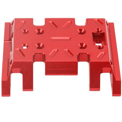 Aluminum Center Transmission Skid Plate Mount Gearbox Mount Compatible with MN128 MN86 MN86S MN86K MN86KS MN G500 1/12 RC Crawler Car (Red) - color: Black