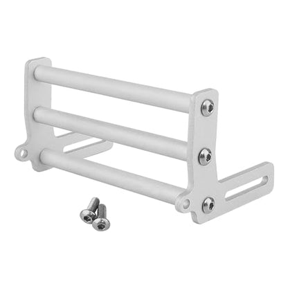 Aluminum Front Bumper Bull Bars for 1/10 RC Crawler Axial SCX10 TRX4 LCG Chassis FJ40 Dodge Power Wagon Cab Cliffhanger Body (Silver) - color: Silver