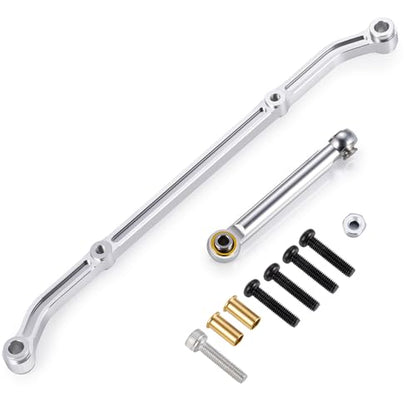 MOHERO Aluminum Steering Link Arm Tie Rod for Axial SCX10 Upgrade - color: Silver
