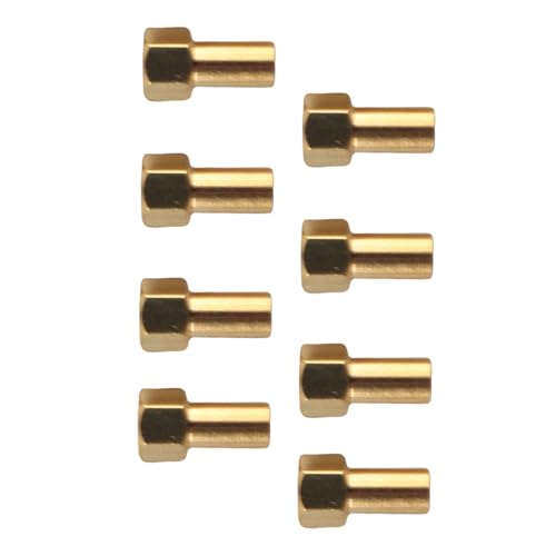 8Pcs Brass RC Hex Nut, Durable Wheel Lock Replacement for 1/24 Scale RC Crawler Off-Road Hobbyists and Enthusiasts