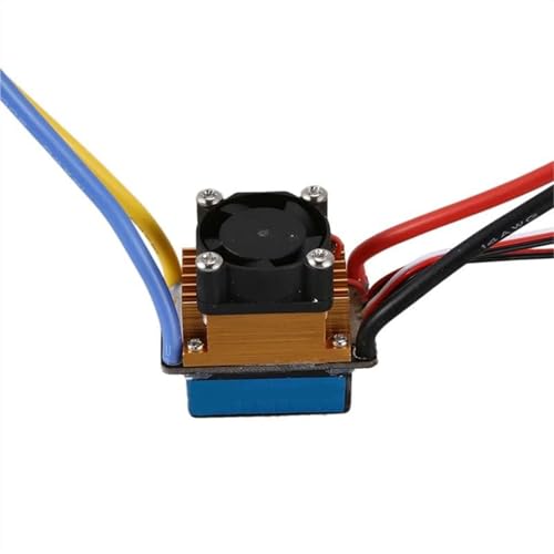 for AA02 480A Waterproof Brushed ESC Single Motor with Cooling Fan 2-4S 3 Modes 5V/3A BEC RC Cars Model Accessory Replacement RC Parts