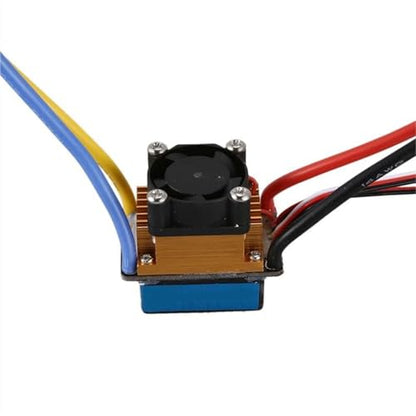 for AA02 480A Waterproof Brushed ESC Single Motor with Cooling Fan 2-4S 3 Modes 5V/3A BEC RC Cars Model Accessory Replacement RC Parts