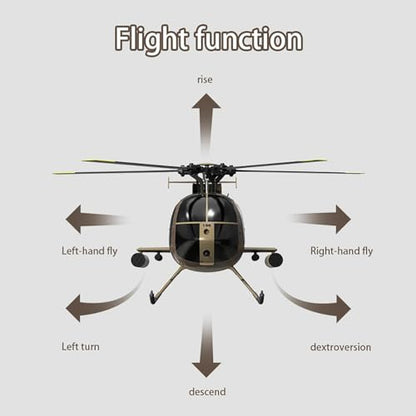 Remote Control Helicopter, C189 MD500 RC Helicopter Model, 1/28 Scale 4CH Single-Rotor Helicopters with 6-Axis Gyro and Brushless Motor, 2.4GHz RC Aircraft for Adults, 2 Batteries (Camouflage) - color: Camouflage