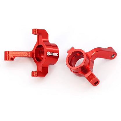 OGRC Aluminum Alloy Steering Knuckles, Caster Blocks C Hubs and Rear Hubs for 1/24 Losi Micro-B Buggy Upgrade Parts (Red) - color: Red