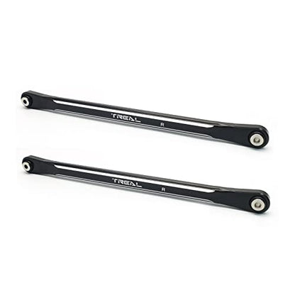 TREAL Aluminum 7075 Camber Links, Rear Suspension Links Compatible with 1/8 Sledge (Black) - color: Black
