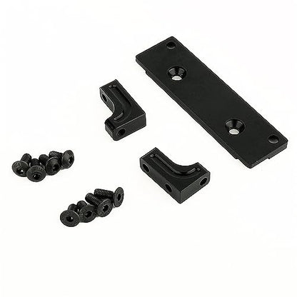 1/10 Metal Alloy Front Axle Servo Mount Holder Servo Fixed Bracket for AXI03004 Capra 1.9 RC Car Alloy Upgrade Parts (Black) - color: Black