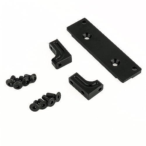 1/10 Metal Alloy Front Axle Servo Mount Holder Servo Fixed Bracket for AXI03004 Capra 1.9 RC Car Alloy Upgrade Parts (Black) - color: Black