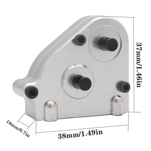 RC Accessories Compatible with MN for MN128 MN86 MN86S MN86K MN86KS G500 1/12 RC Crawler Car Upgrade Parts Metal Gearbox Transfer Case(Silver) - color: Silver