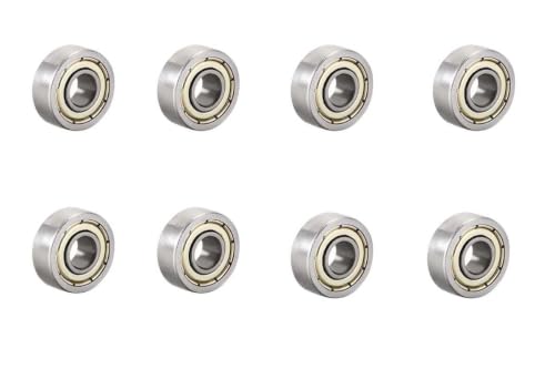 8-Pack 603-ZZ Double Rubber Sealed deep Groove Ball Bearings, 3MMx9MMx5MM, pre-Lubricated, Stable Performance, and Cost-Effective Ball Bearings - size: 603ZZ