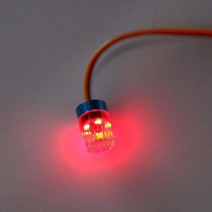Ultra Bright LED Police Light Rotating Flash Alarming Strobe Lamp 5Modes for 1/8 1/10 1/14 RC Car Firefighting Ambulance Crawler Truck Lighting for CC01 D90 SCX10(9x15mm,Red) - color: 9x15mm,Red