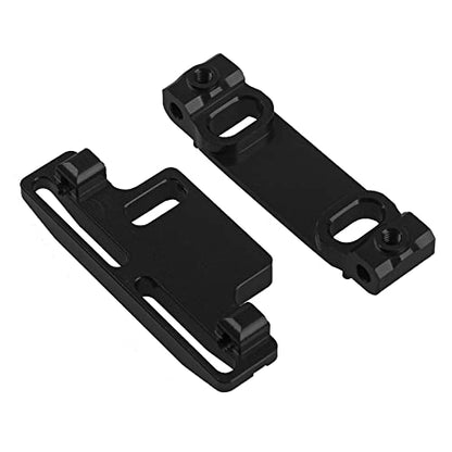 Upper & Lower Swing Arm Wheel Hex Adapter Steering Block Swing Arm Mount Steering Cup w/Bearing Set Compatible with WPL D12 1/10 RC Car Upgrade Part (Black) - color: Black