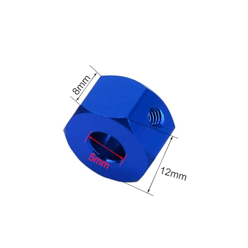 Aluminum 12mm Wheel Hubs with Pins Set for 1/16 Mini-Maxx RC Upgrade,Replace 3654