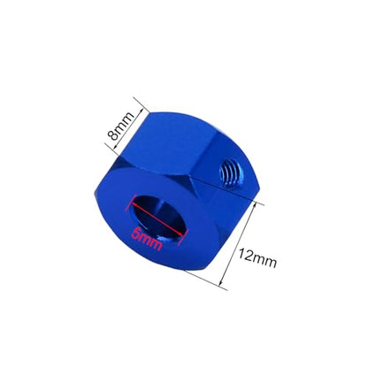 Aluminum 12mm Wheel Hubs with Pins Set for 1/16 Mini-Maxx RC Upgrade,Replace 3654