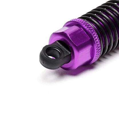 Alloy Shock Absorber Damper 130mm Adjustable for RC Car 1/10 Crawler Truck HPI HSP Losi Axial Tamiya Redcat Upgrade Part 4pcs/Set(Purple) - color: purple