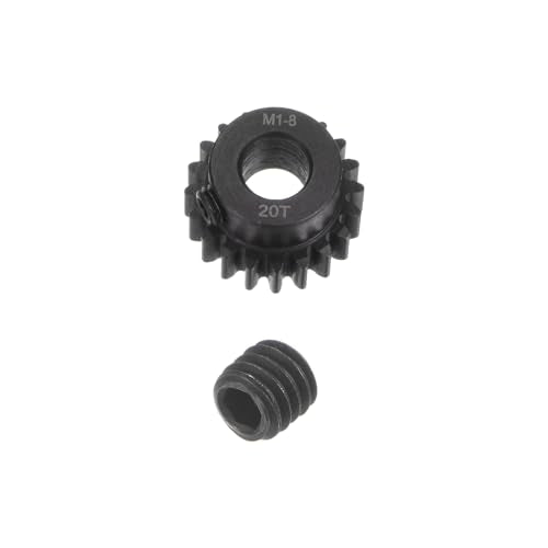 uxcell Mod 1 20T Pinion Gear 8mm Bore Hardened Steel Motor Rack Spur Gear for RC Car Truck Gear Drive