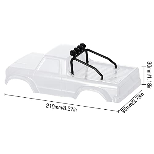 INJORA RC Clear Body with Roller Cage for 1/24 RC Tracked Car Axial SCX24 Upgrade Parts