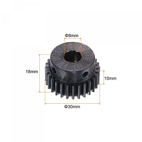 uxcell 1Mod 28T Pinion Gear 8mm Bore Hardened Steel Motor Rack Spur Gear with Step for RC Car Truck Buggy Gear Drive