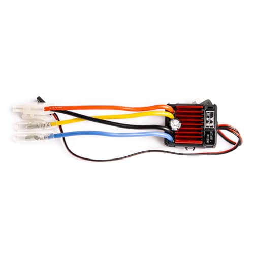 1060 60A Brushed ESC Waterproof 2-3S LiPo Electronic Speed Controller with Dirtproof Switch TAMlYA Plug for 1/10 RC Cars, Trucks, Crawlers with 6V/3A BEC