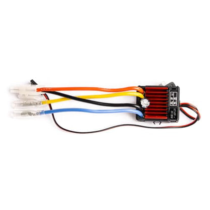 1060 60A Brushed ESC Waterproof 2-3S LiPo Electronic Speed Controller with Dirtproof Switch TAMlYA Plug for 1/10 RC Cars, Trucks, Crawlers with 6V/3A BEC