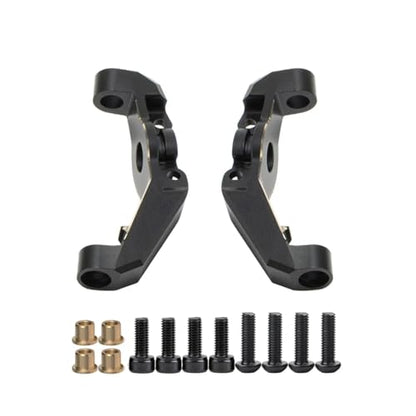 for Capra for Buggy for Axial UTB18 1/18 Upgrade Black Brass Weights Axle Portal Cover Steering C-Hub for Unlimited Trail RC Crawler RC Car Repair Kit(Caster Blocks) - size: Caster Blocks