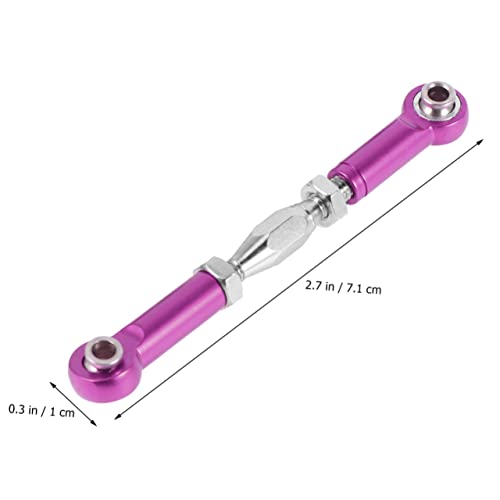 6pcs Aluminum Turnbuckle Rod Linkages for Upgrades Machined Easy Install Rc Crawler Accessory Parts - color: Purple