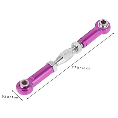 6pcs Aluminum Turnbuckle Rod Linkages for Upgrades Machined Easy Install Rc Crawler Accessory Parts - color: Purple