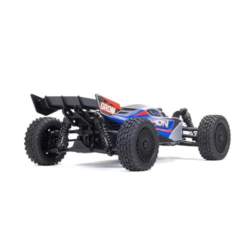 ARRMA Typhon GROM 4x4 RC Buggy, RTR, Blue/Silver | Smart Small Scale, Battery & Charger Included, ARA2106T1 - color: Blue/Silver