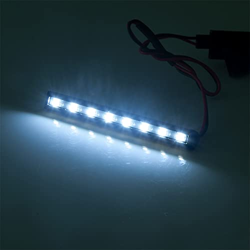 Stainless Steel RC Roof Rack with LED Light Bar for Axial SCX24 AXI00005 Gladiator 1/24th RC Crawler Truck Car