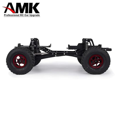 SCX10 Axle Upgrade Part, Twin I-Beam 2WD Pre-Runner Aluminum Suspension Conversion Kit for 1/10 RC Crawler Axial SCX10 I II 90046 90047 Axle Upgrade Part - color: Black