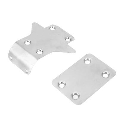 2Pcs RC Chassis Armor Protector, Stainless Steel RC Skid Plate Guard, Professional Upgrade Part for KYOSHO MP10 MP9E RC Car, Durable Rustproof Accessory with Fine Workmanship