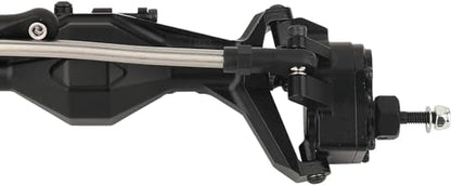 Full CNC Aluminum F9 Portal Front Rear Axle with Offset Front Differential for 1/10 RC Crawler Capra Gmade R1 Rock Buggy LCG Cheater Rigs 1.9 UTB Shafty (Black) - color: Black