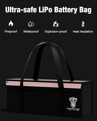 Ebike Battery Bag Fireproof Battery Safe Bag Explosion-Proof Waterproof Lipo Battery Storage Box Lithium Battery Guard Safe Case(19.3 * 4.3 * 7inch), 2-Pack - size: 9.4 * 6 * 8.5 inch
