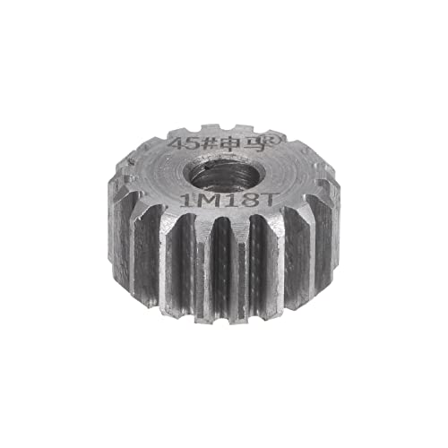 HARFINGTON Straight Spur Gear 6mm Bore 18T Mod-1 Hardened 45# Steel Spur Diff Differential Motor Gear RC Car Replacement Parts - style: 18T