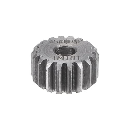 HARFINGTON Straight Spur Gear 6mm Bore 18T Mod-1 Hardened 45# Steel Spur Diff Differential Motor Gear RC Car Replacement Parts - style: 18T