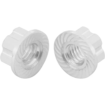 4Pcs Hexagonal Nuts, M4 Aluminum Alloy RC Wheel Hex Nuts Compatible with HSP Sakura D3 D4 1/10 RC Car (Silver) - color: Silver