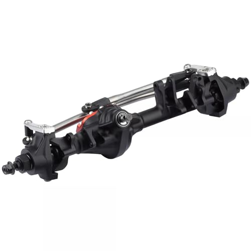 Aluminum SCX10 II Steering Knuckles Set with Kingpin Shoulder Screws, Black | Works with Axial AR44 Vanquish HD44 D44 VS4-10 Rockjock F9 F10T Straight Axles - color: Black