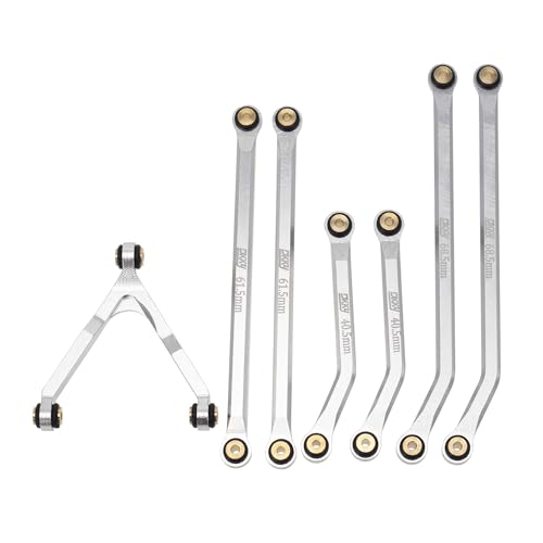 DKKY CNC Aluminum High Clearance for 1/24 RC Crawler LWB 133.5mm Axial SCX24 AXI90081 Deadbolt AXI00004 B17 Upgrades (Silver) - color: Silver