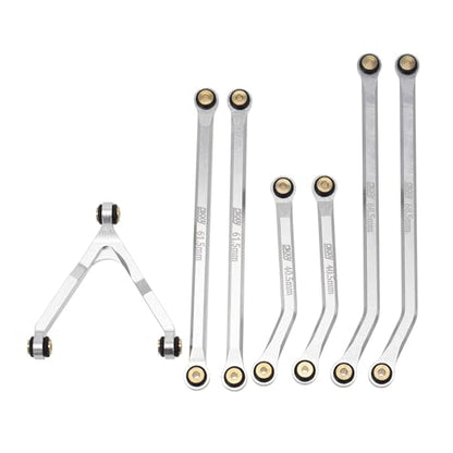 DKKY CNC Aluminum High Clearance for 1/24 RC Crawler LWB 133.5mm Axial SCX24 AXI90081 Deadbolt AXI00004 B17 Upgrades (Silver) - color: Silver