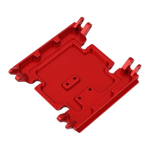 CNC Aluminum Center Gearbox Mount Transmission Skid Plate for Axial Wraith 90018 1/10 RC Crawler Upgrade Part (red) - color: Red