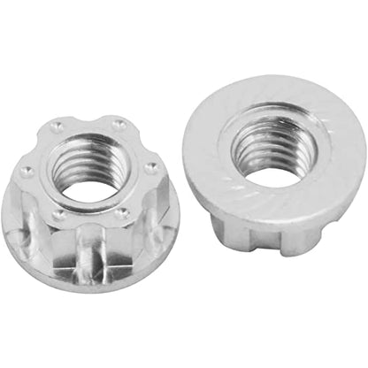 4Pcs Hexagonal Nuts, M4 Aluminum Alloy RC Wheel Hex Nuts Compatible with HSP Sakura D3 D4 1/10 RC Car (Silver) - color: Silver
