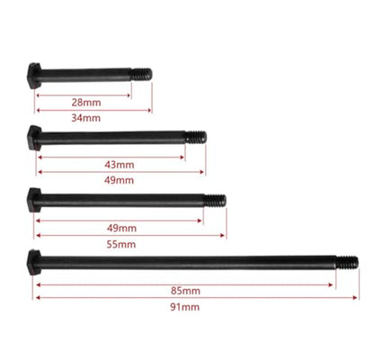Hardened Steel Front Rear Suspension Arm PIN 7740 7741 7742 for 1/5 X-MAXX 6S 8S 1/6 XRT RC Car Upgrades（Black）