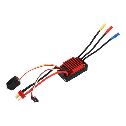 Jeanoko RC Brushless ESC Multi Guard Rain Proof Speed Controller for 1/10 Trucks Quads, ESC for Racing Cars, 4-9 NiMH Battery