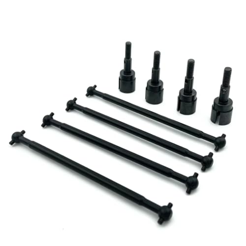 Compatible with HSP 1/10 RC Car Upgrade Modification Replacement Accessories Parts Metal Drive Shaft Dogbones Stub Wheel Axle RC Car DriveShafts(Black) - color: Black