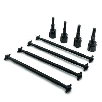 Compatible with HSP 1/10 RC Car Upgrade Modification Replacement Accessories Parts Metal Drive Shaft Dogbones Stub Wheel Axle RC Car DriveShafts(Black) - color: Black