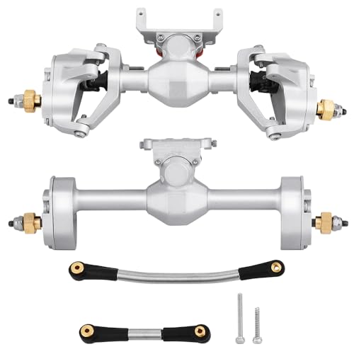 SCX24 Diamond Shape Front Rear Portal Axle Upgrades for Axial SCX24 Deadbolt C10 JLU Gladiator Bronco 1/24 RC Crawler (Silver) - color: Silver