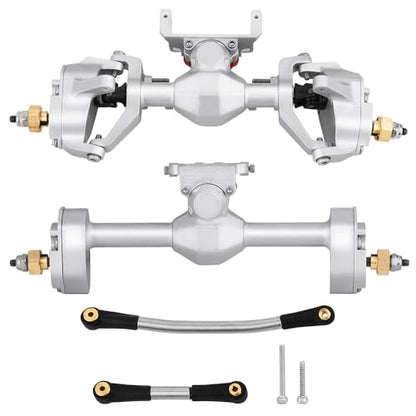 SCX24 Diamond Shape Front Rear Portal Axle Upgrades for Axial SCX24 Deadbolt C10 JLU Gladiator Bronco 1/24 RC Crawler (Silver) - color: Silver