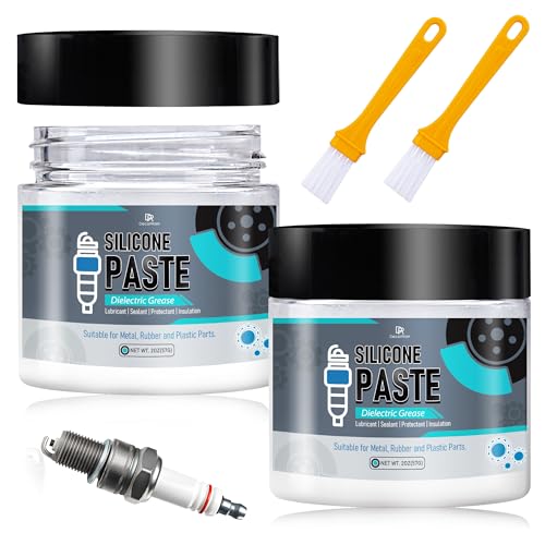 Dielectric Silicone Grease - 4oz Paste for Electrical Connectors, Spark Plugs, Battery Terminal, Brake - Heat Resistant Lube for O Rings, Insulation Protection - Automotive, Marine