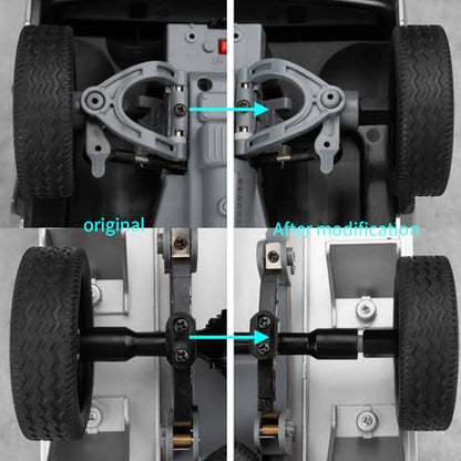 5mm (+12.5MM) Extended Set Wheel Hex Hubs Adapter for 1/16 WPL C34 C24 1/10 WPL D12 RC Trucks RC Cars