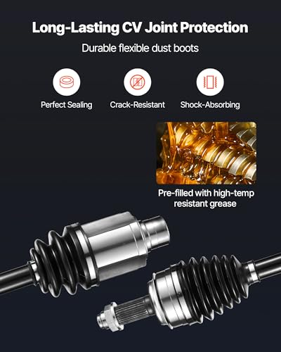 VEVOR CV Axle Shaft Assembly, 2 Pieces Front Left & Right (Driver and Passenger Side), Automotive Replacement CV Joint Axles Pair Compatible with 2005-2006 Honda Odyssey, Alloy Steel & Carbon Steel - size: 2005-2006 Honda Odyssey, style: Front Driver and